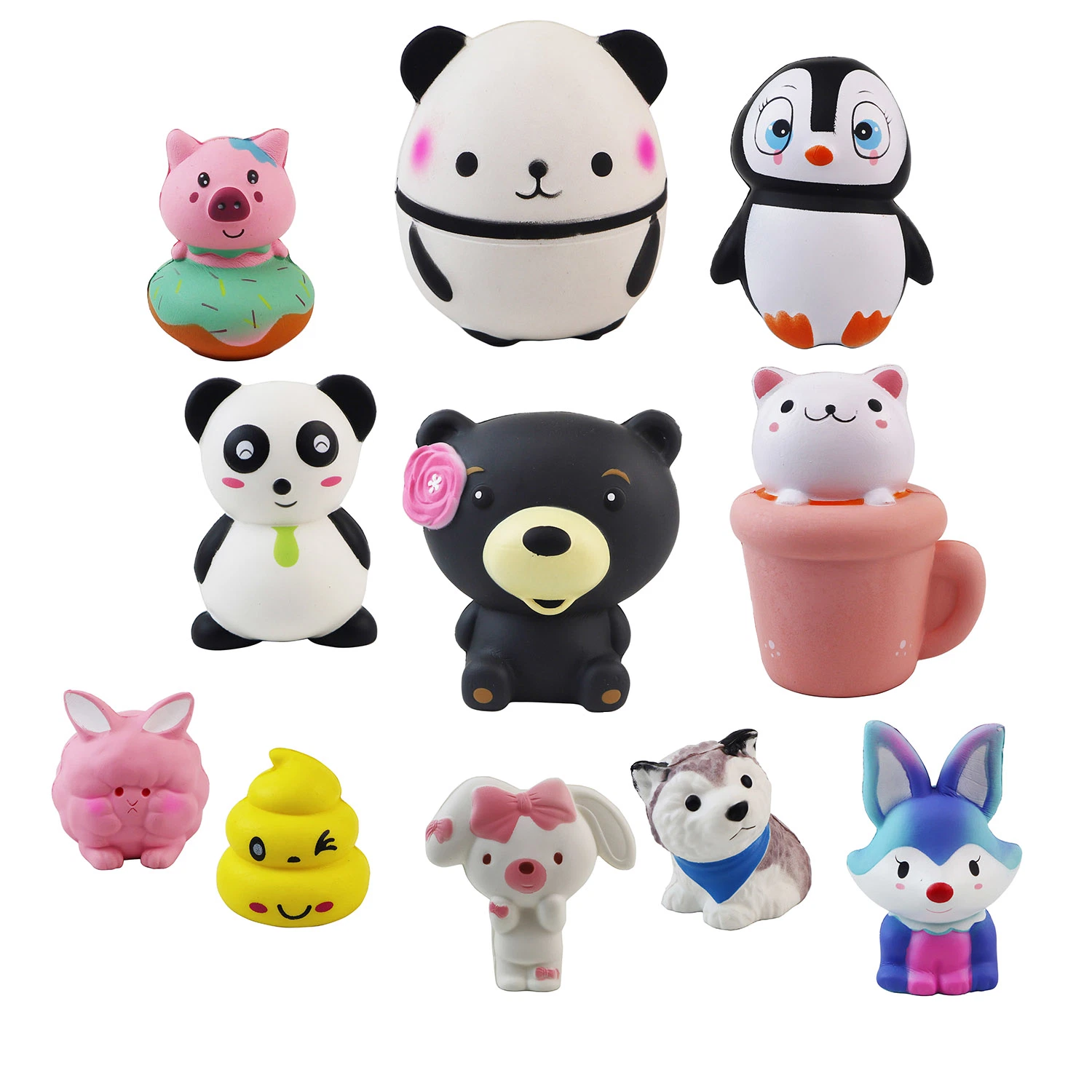 2021 New Design Galaxy Series Squishy Toy Slow Rising Jumbo Colorful Good Cartoon Panda Penguin Cat Cup Squishy Other Toys