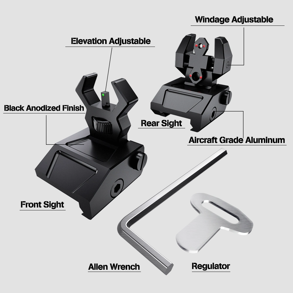 Folding Iron Laser Sight Delivering Precision and Quality Gun Flip up Sight From The Factory Floor