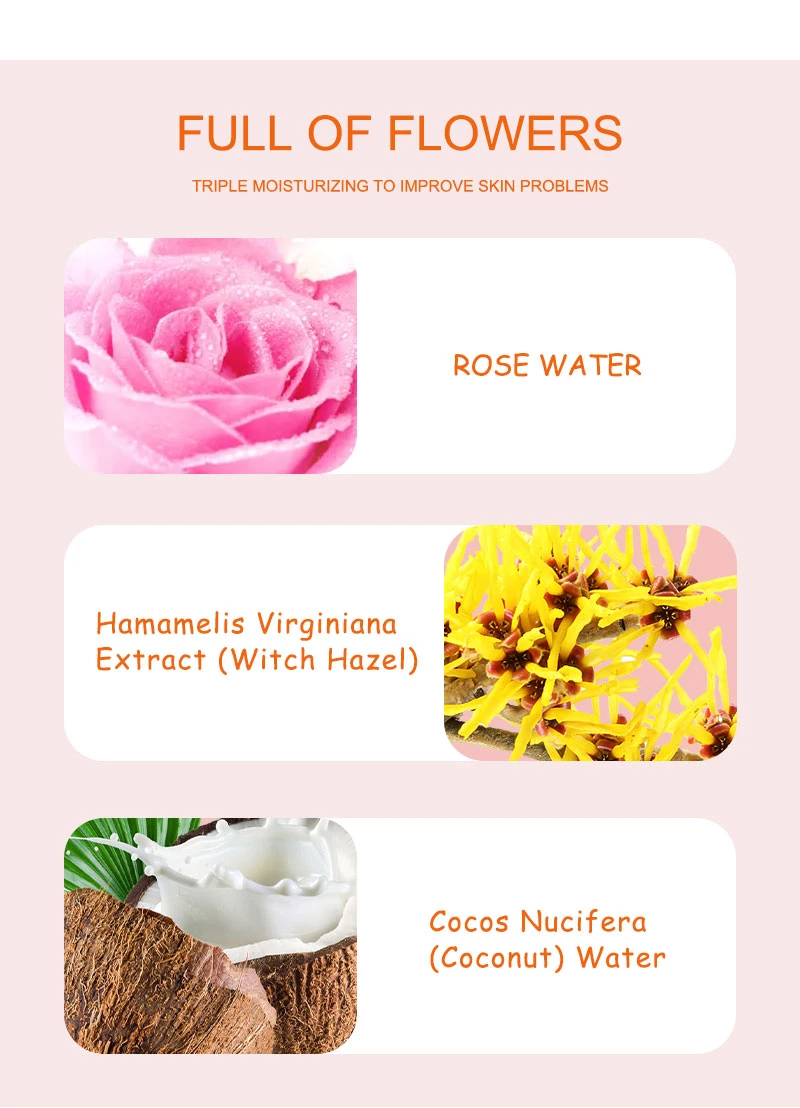 Aixin OEM Natural orgânico Rosa face de água toner Private Label Hidratante brilhante hidratante hidratante rosa água facial Mist