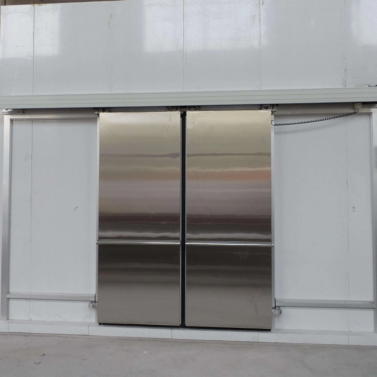 Thermal Insulated Metal Single or Double Leaf Cold Room Sliding Door for Cooler Room