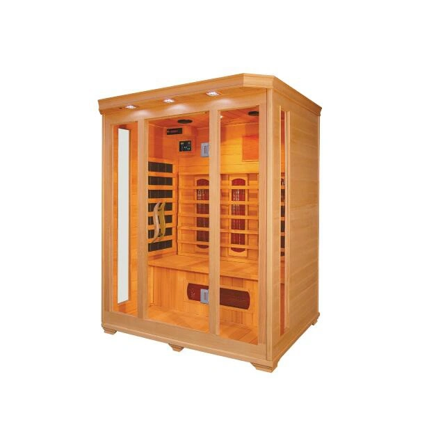 Casa de lujo sala de sauna Canadá la cicuta de carbono y calentador de cerámica Infrarrojo Lejano Mini Sauna seco Habitación para 1 personas