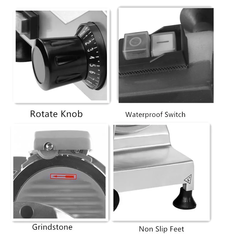 Cocina comercial equipo procesador de alimentos Semi-automático de la carne congelada Cortador de corte 300 mm.