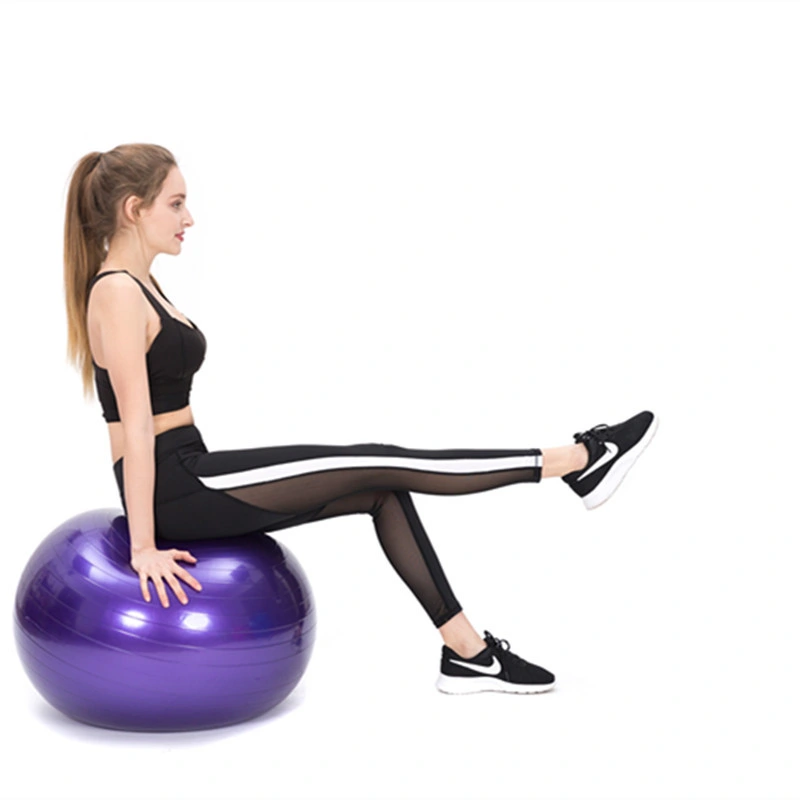 Balle de yoga personnalisée de 90 cm pour exercices de Pilates, salle de sport et fitness.