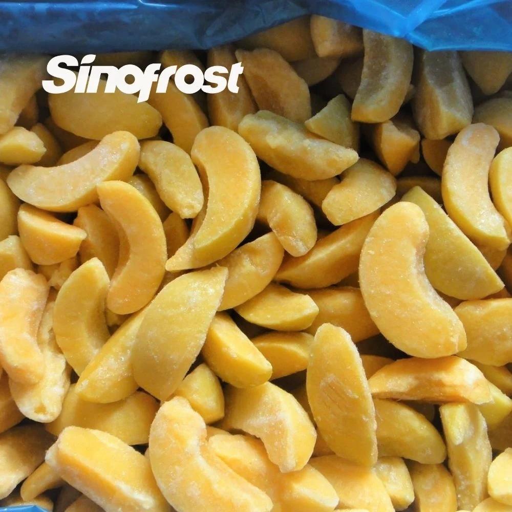 Bulk IQF Frozen Yellow Peach Segments, IQF Frozen Sliced Yellow Peaches, IQF Frozen Yellow Peach Slices, IQF Fruit, Frozen Fruit