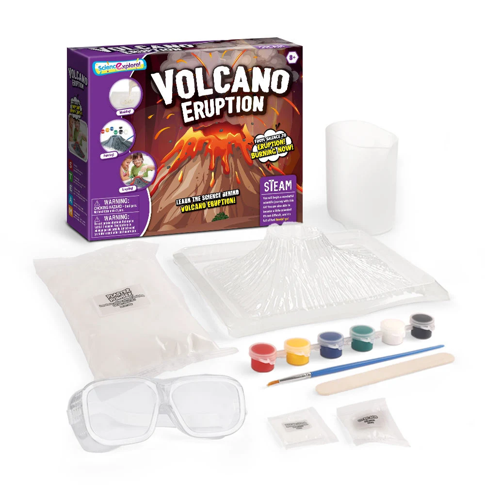 Kids Toy DIY Explore Studying & Playing Volcano Eruption Science Kit Toys