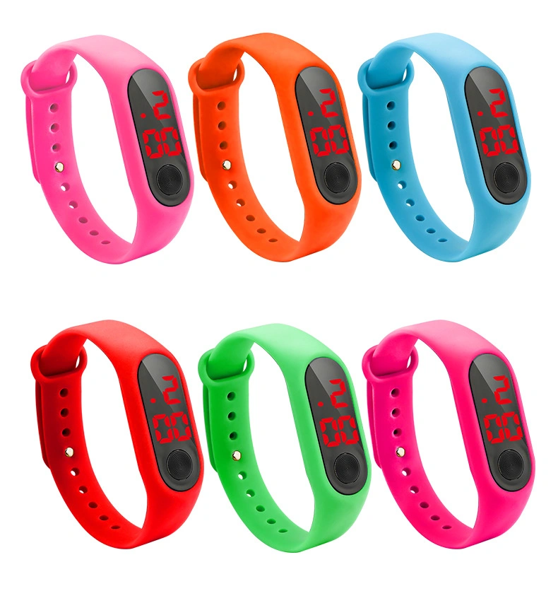 Montres numériques en silicone multicolore pour enfants