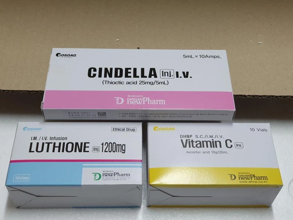 Hot Selling Skin Whitening Glutathione Injection with Vitamin C Skin Care Ascorbic Acid 10g/20ml Cindella Set Luthione Vitamin C Injection Moisturizes and Hydra