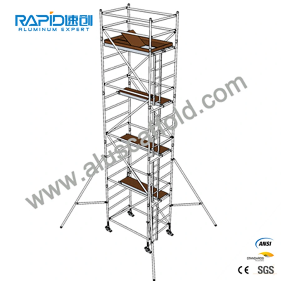 Aluminum Working Power Transmission Scaffold Scaffolding Communication Mobile Tower