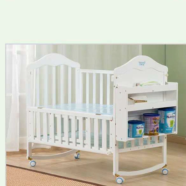 High quality/High cost performance  Multifunction Wooden Baby Crib Bed Bedside Bed