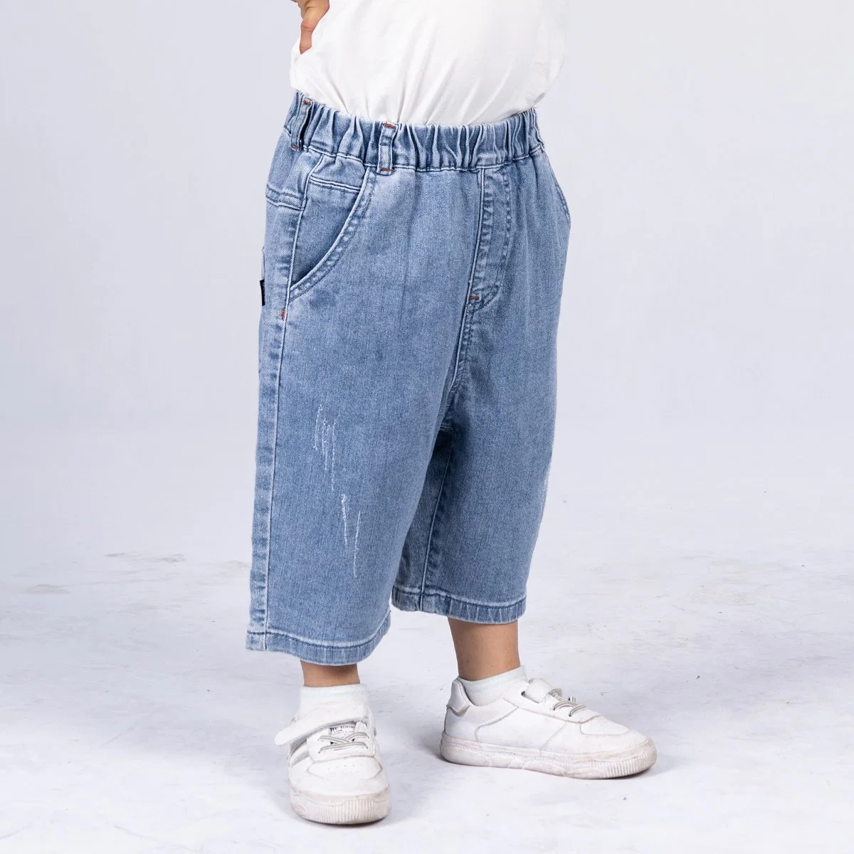 Custom 2023 Summer Children Wholesale/Supplier Fashion Print Casual Boys Denim Pants