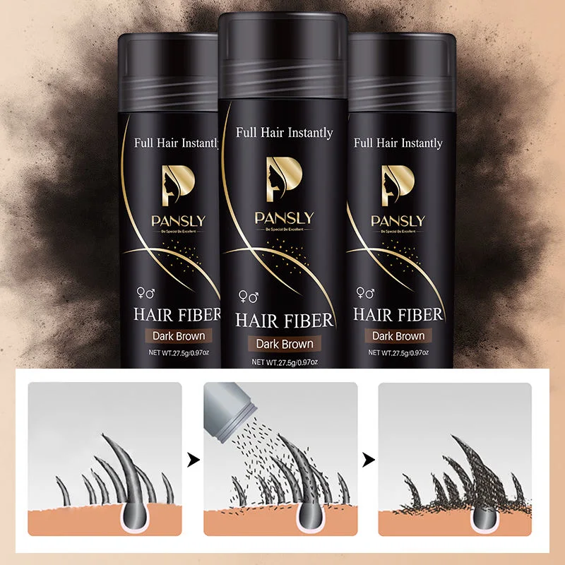 Instantly Thickening Hair Building Fibers Dark Brown Black Long Lasting Women Men Hair Powder