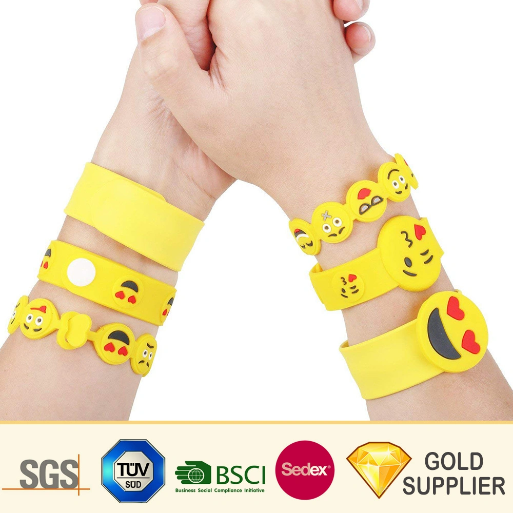 Venda por grosso de borracha de PVC de logotipo personalizado bofetada Pulseira Fashion LED de silício de Silicone plástico reflexivo Banda Sequin Rainbow Kids Régua Bracelete elástico para presente de promoção