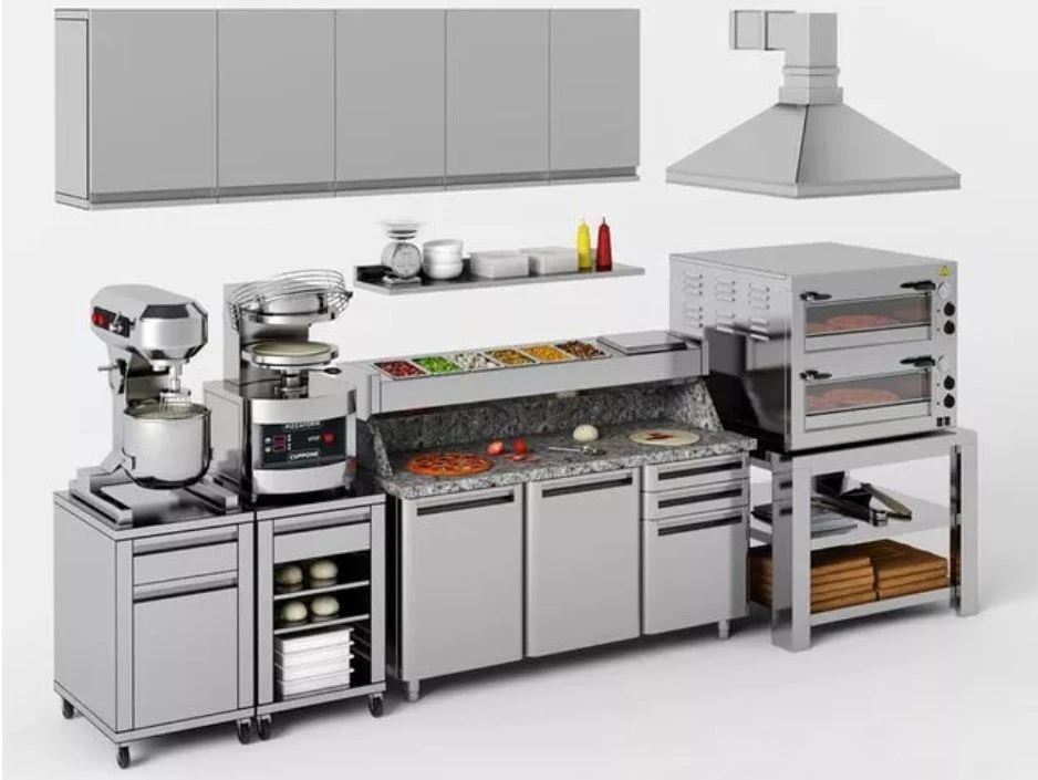 One Stop Solution Commercial Restaurant Kitchen Equipment for Cooking Refrigerating