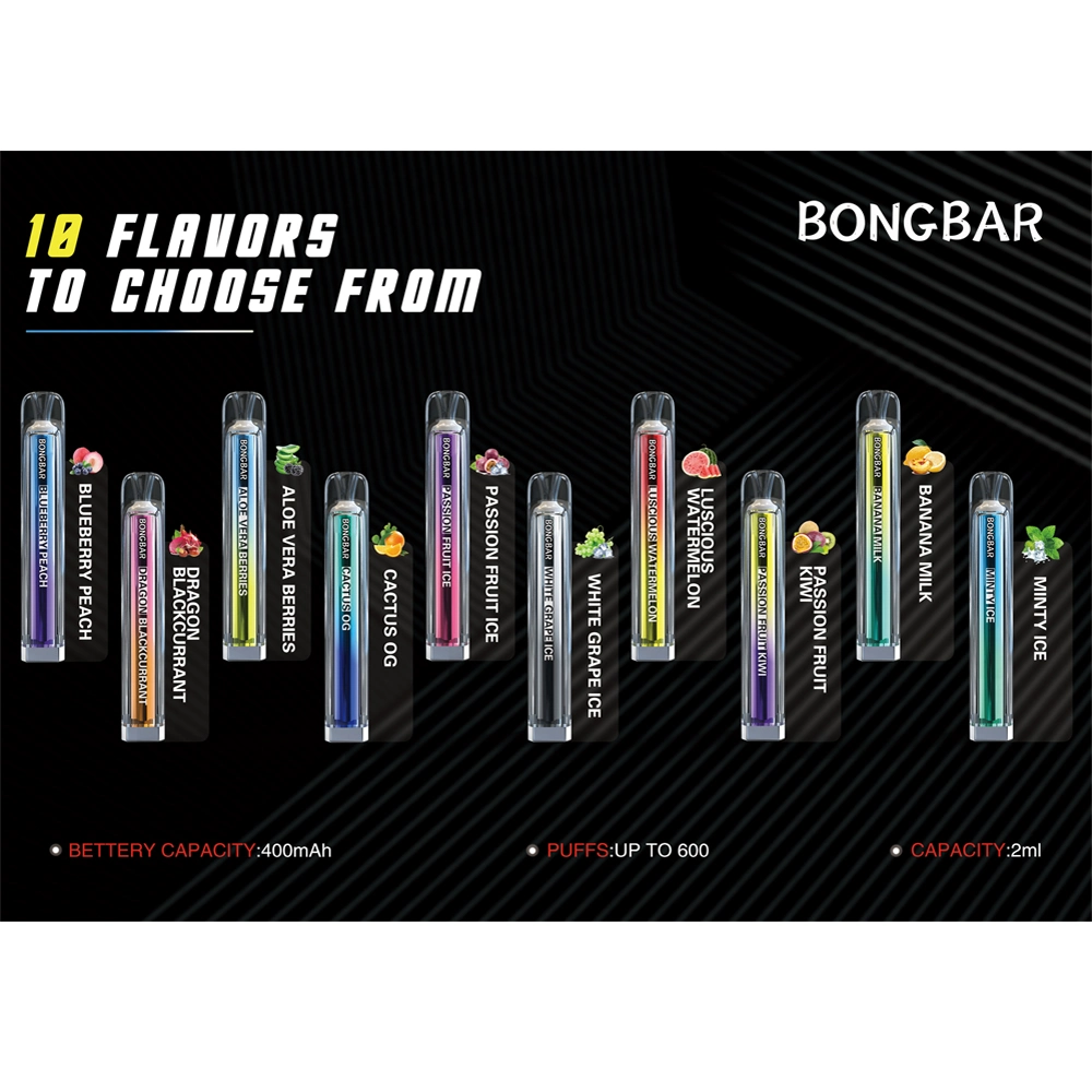 Meilleure vente &amp;OEM ODM Vape jetables RVB 600 Bar de bouffée de vaporisateur