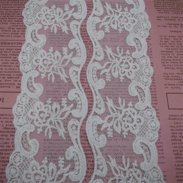 6.5cm White Cotton Embroid Sewing Ribbon Guipure Lace Trim or Fabric Warp Knitting DIY Garment Accessories