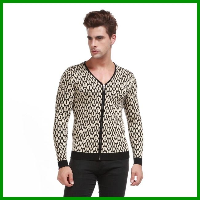 Best Price for Men Fashion Jackquard Sweater Jersey Pullover with Special Knitting