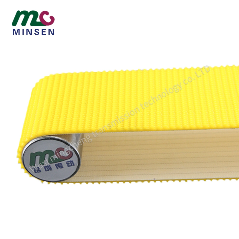Factory Cheap Yellow PVC Rough Top Conveyor Belt for Inclined Conveying/Jogging Machine/Packing Machine/Logistics