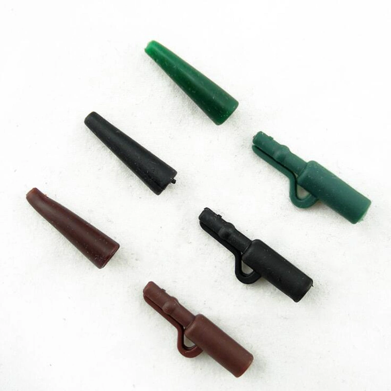 Fishing Terminal Tackle Safety Lead Clip Carp Fishing Accessory with Pins Tail Rubber Tube