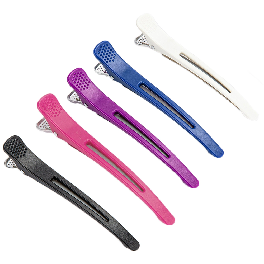 6 PCS/Pack Professional Hair Tools Plastic Salon Duckbill Hair Clips Accessories Pointed Creaseless Hair Clips
