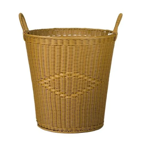 Home Storage Organization Handwoven Waschekorb Bamboo Wicker Rattan Stackable Laundry Basket