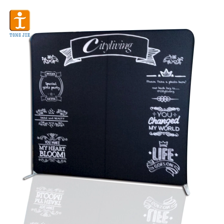 Custom Straight Foldable China Supplier Cheap Fabric Banner fondo Stand