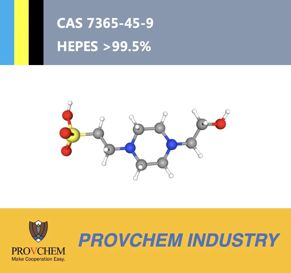 Hepes / CAS 7365-45-9 polvo blanco cristalino