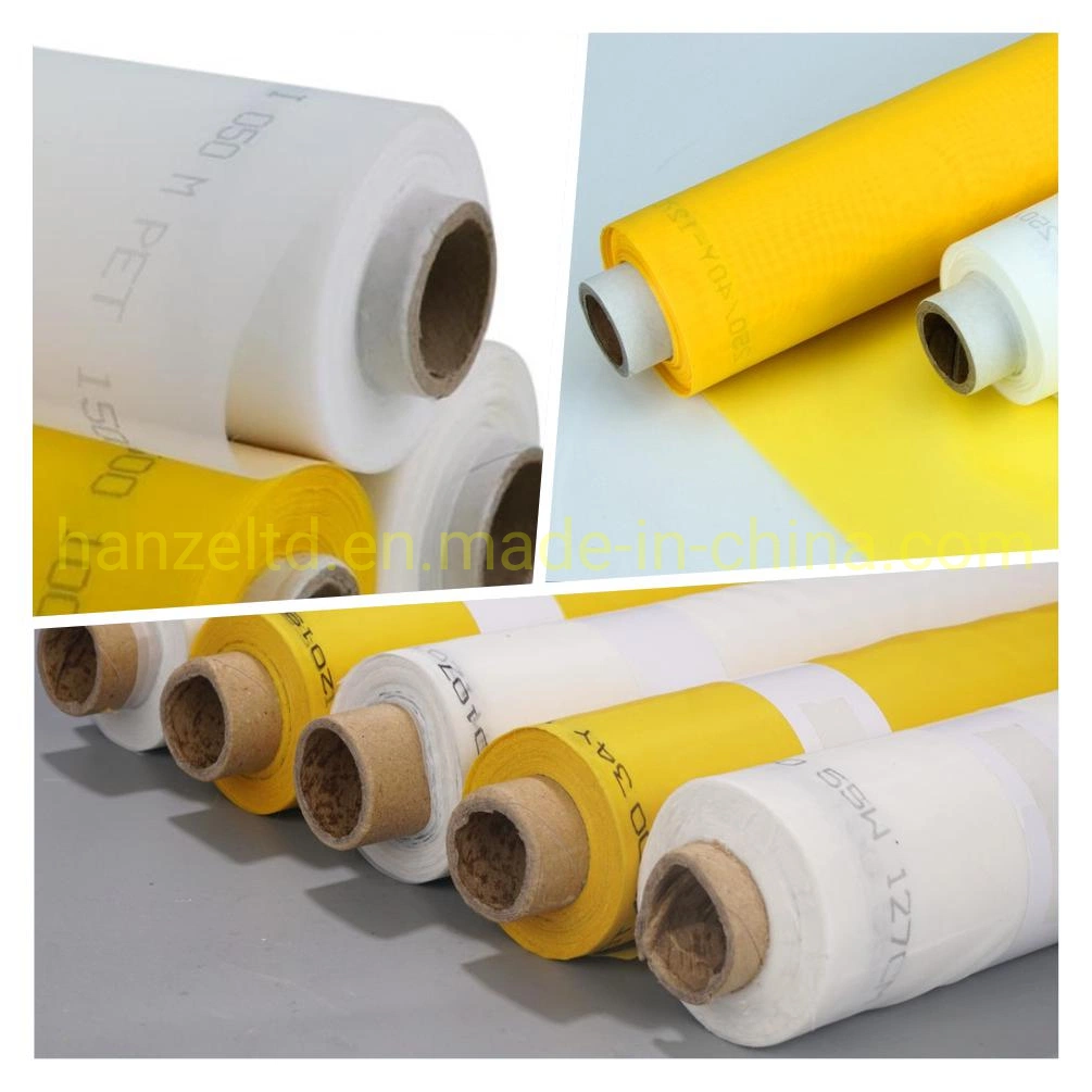 Монофиламентный полиэстер шелк Печать сетчатый материал сетка 110t-40um/280 Mesh, PW, белый и желтый цвет