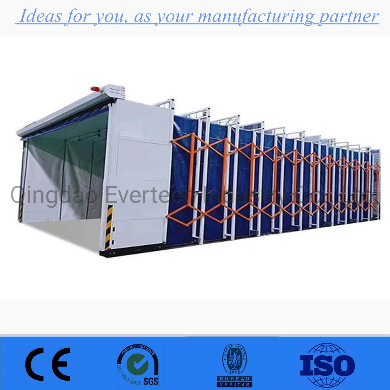 Space Saving Retractable Spray Room Mobile Paint Booth