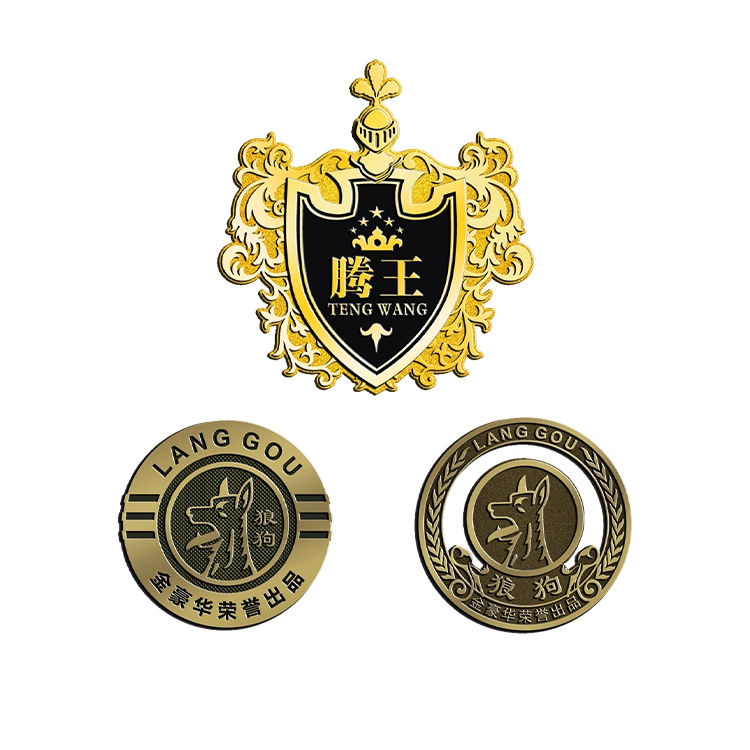 Craft Gift Promotion Metal Advertising Brand Logo Label Prize Medal Anime Sticker Dog Tag Key Fob Memento Coin Emblem Badge Plate