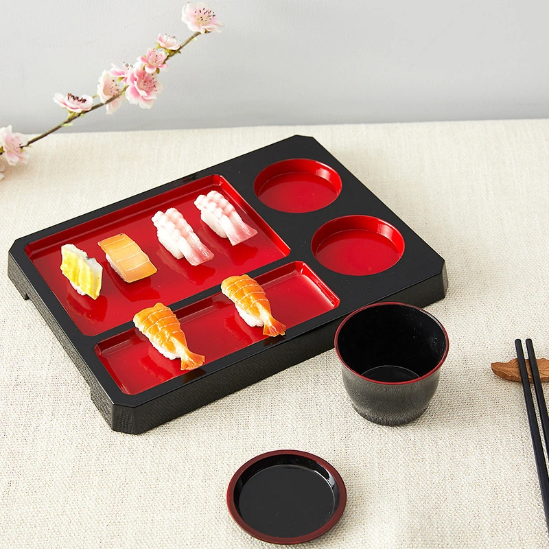 Traditional Sushi Japanese Cold Soba Noodles Tray Set