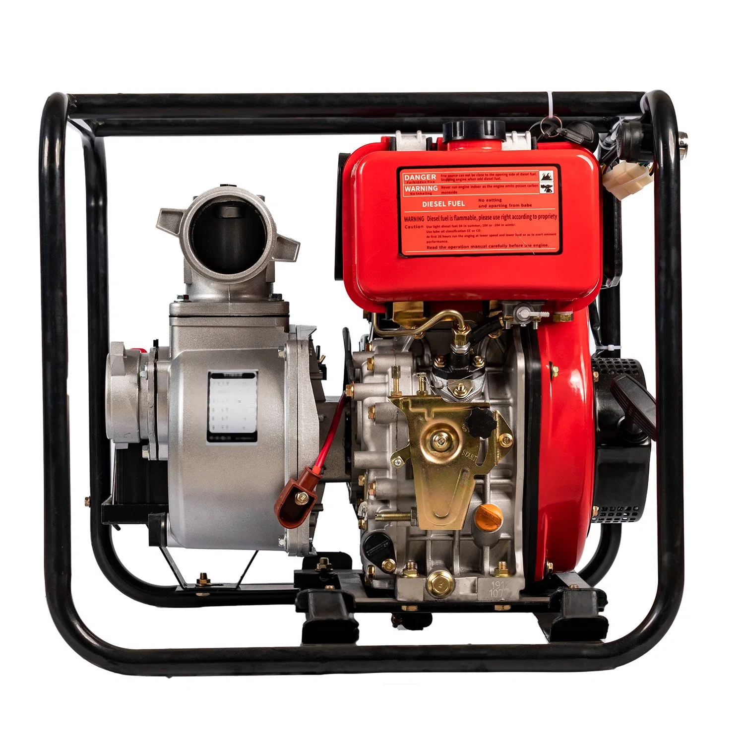 6HP 3inch 80mm démarrage électrique Accueil piscine Diesel eau Pompe