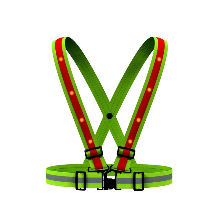 Manufacturer Wholesale/Supplier Hi Vis LED Reflective Traffic Sash Safety Elastic Belt