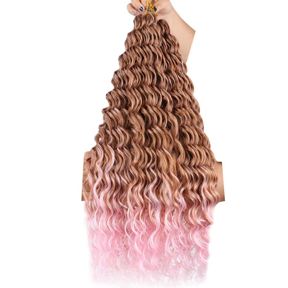 24 Zoll Synthetische Häkelhaar Afro Locken Yaki Kinky Bulk Haar Soft Ombre Häkeln Flechten Haarverlängerungen