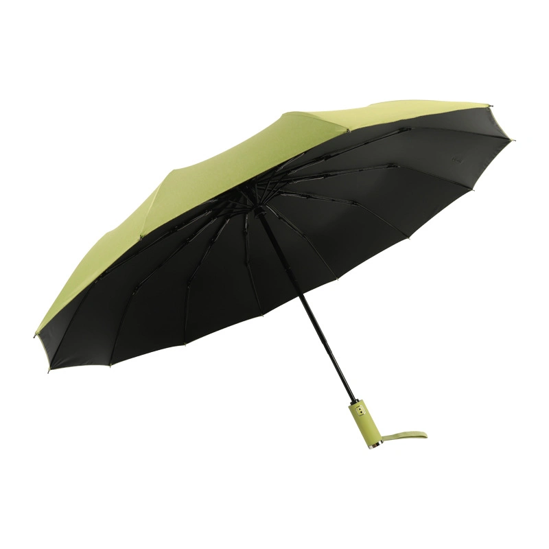 2023 Promotion Hot Sale Fashion Pure Color Umbrella Summer Three Fold Umbrellas Custom