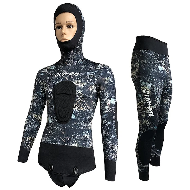 Korean Cr SBR Camo 3mm 5mm 7mm Sports Wetsuit Customized Spearfishing Full Body Women Men Kids Surfing Scuba Neoprene Camouflage One-Piece Swimming Diving Suit