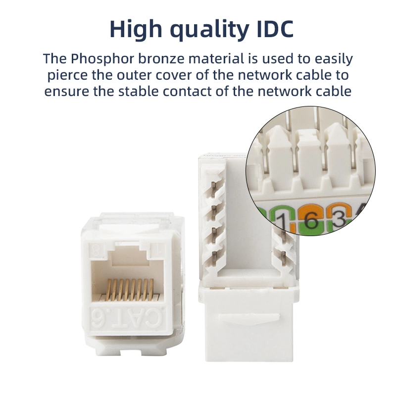 Network 8p8c Cat 6 Unshielded Connector Modular Jack UTP 90 Degree RJ45 Parallel Cat5e CAT6 CAT6A Keystone Jack