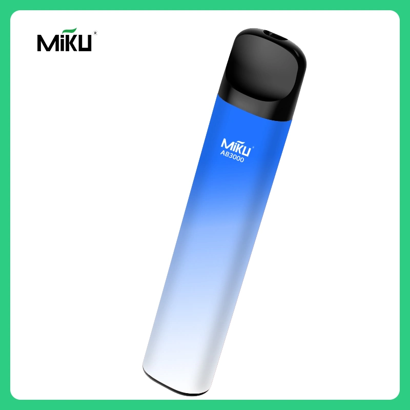 Miku Disposable/Chargeable Vape Ab3000 أطواق Mesh Coil الأصلي الطري المباشر سعر أدنى نيكوتين الجملة التبخير 420 ملي أمبير/ساعة