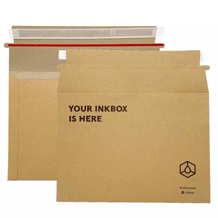 Wholesale/Supplier Customized Printed Rigid Mailers Flat Cardboard Envelops Eco-Friendly Paper Board Envelope