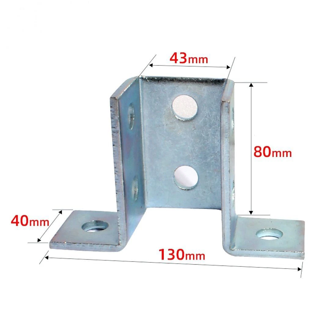 Galvanized Fasteners Mounting Hardware Steel Base Plates for Strut Channels Channel Strut Fittings