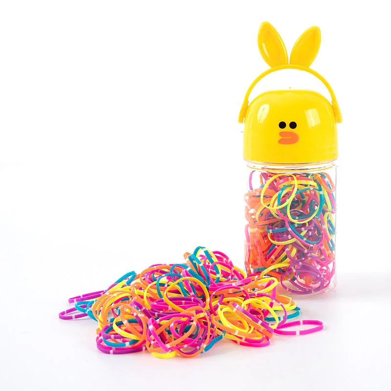 Hot-Selling Little Girls One-Time Rubber Band Children Rabbit Ears Bottled Band