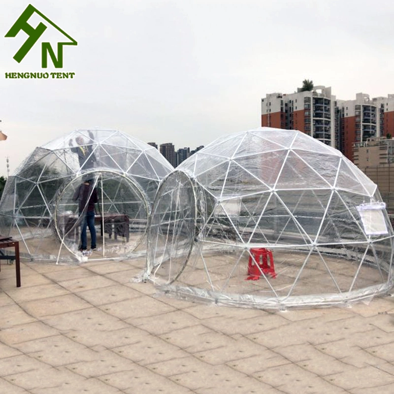 Nuevo estilo barato PVC transparente Jardín Igloo Geodesic Cúpula para Venta