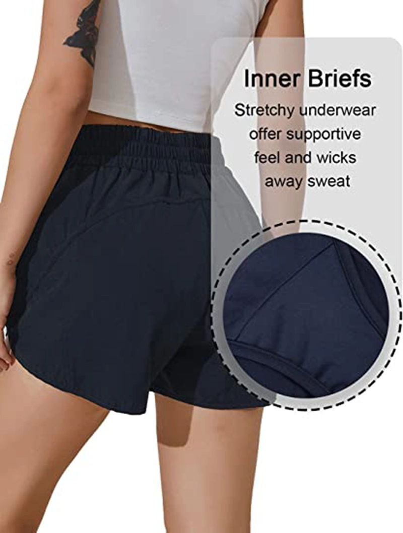 Damen′ S Laufshorts elastische Shorts mit hoher Taille