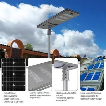 IP65 Aluminium LED Pollerleuchte Solar Gartenleuchte für Rasen/Hof/Pfad/Gehweg