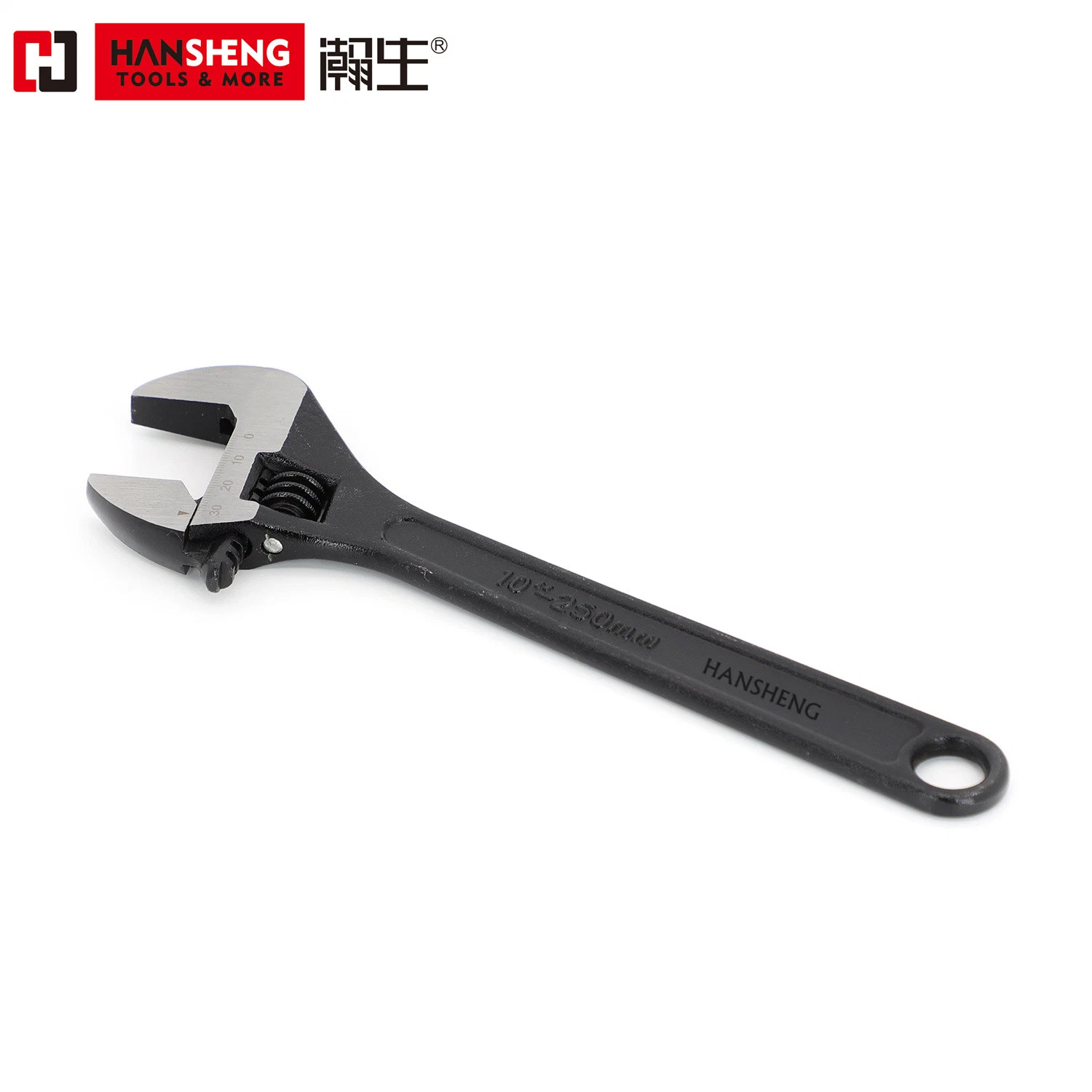 6", 8", 10", Professional Adjustable Wrench, Made of Carbon Steel, Chrome, Nickel, Black Nickel or Pearl Nickel Plated, with PVC Handle, One-Hand Operate