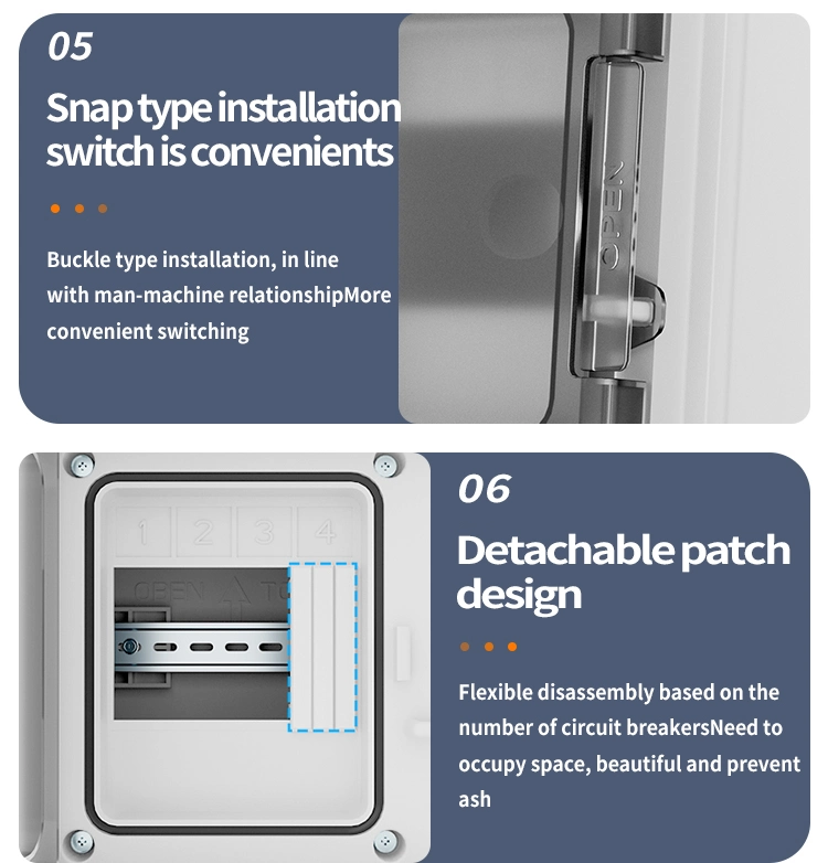 High quality/High cost performance PC Plastic Switch Circuit Breaker Protection Box 6 Way IP66 Waterproof Transparent Cover Switch Distribution Box Plastic Box Electronic Enclosures