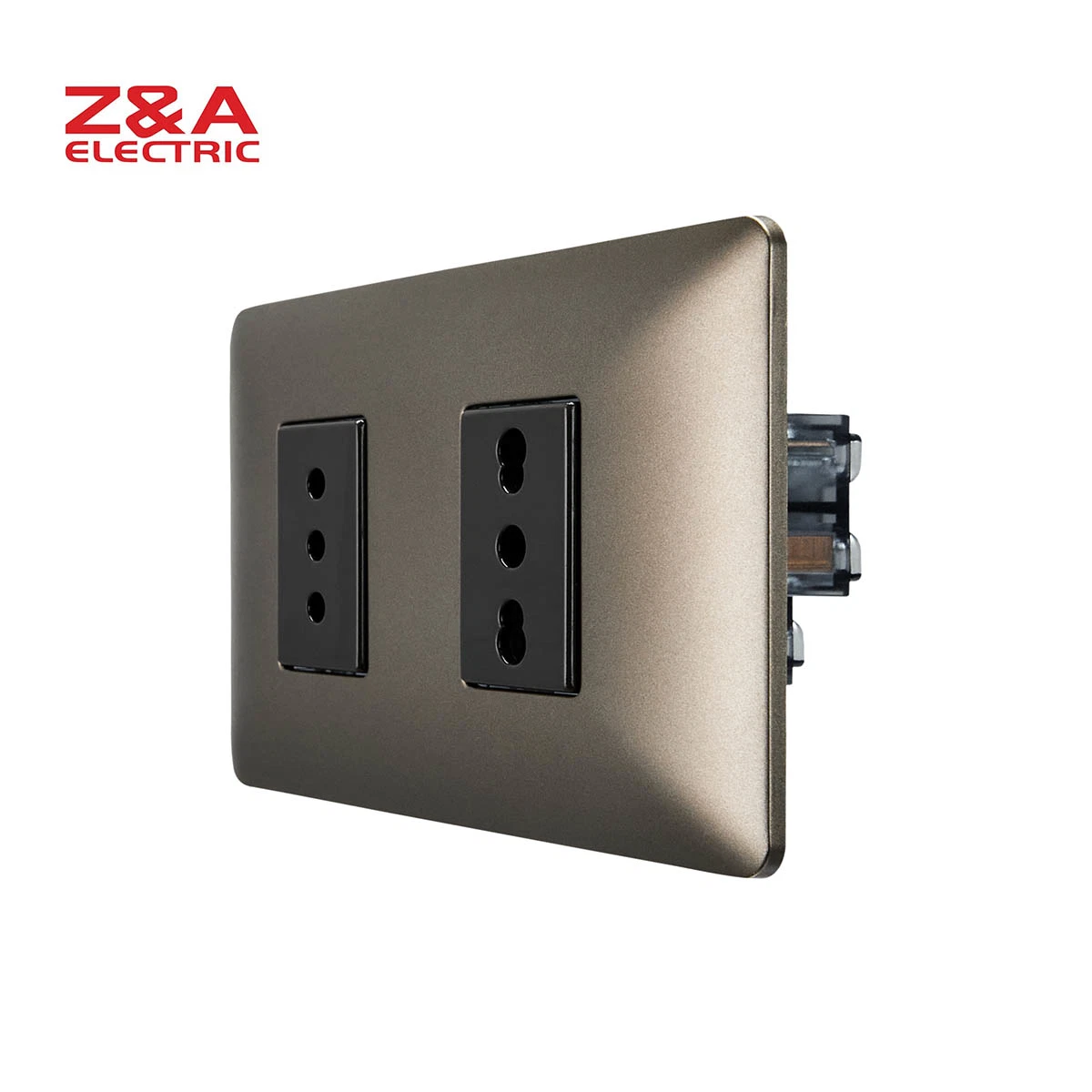 AM2247. MBC AM Series Matte Coffee + Brown Z&A ZA Electric Wall Socket