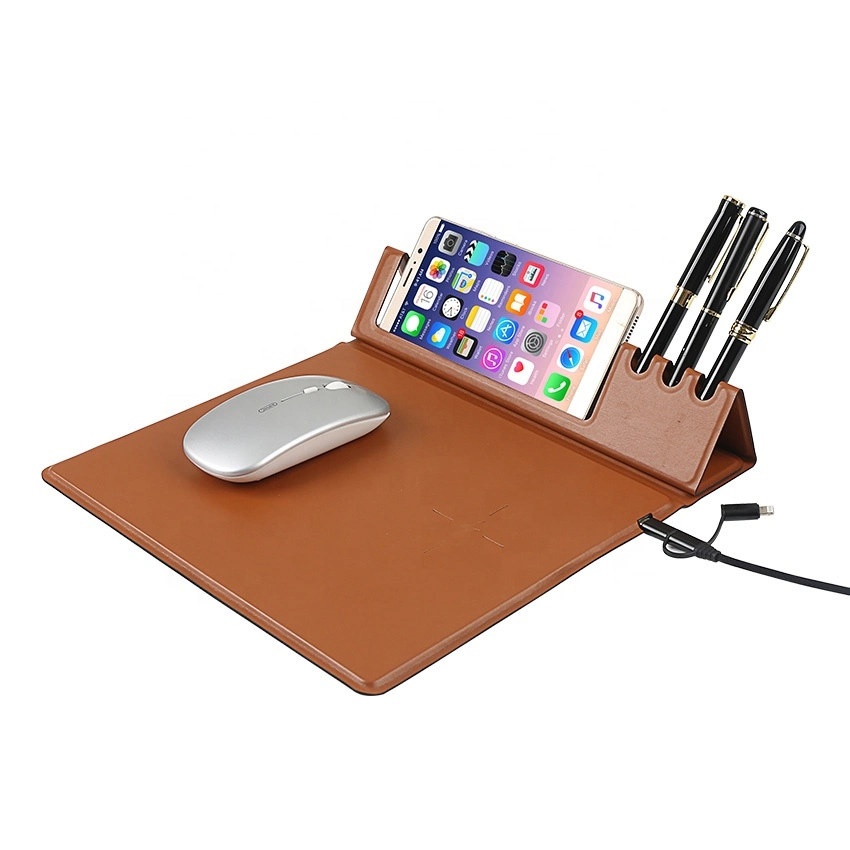 Multifunction Hotselling Phone Charging Mouse Mat Mouse Pad with Pen Holder