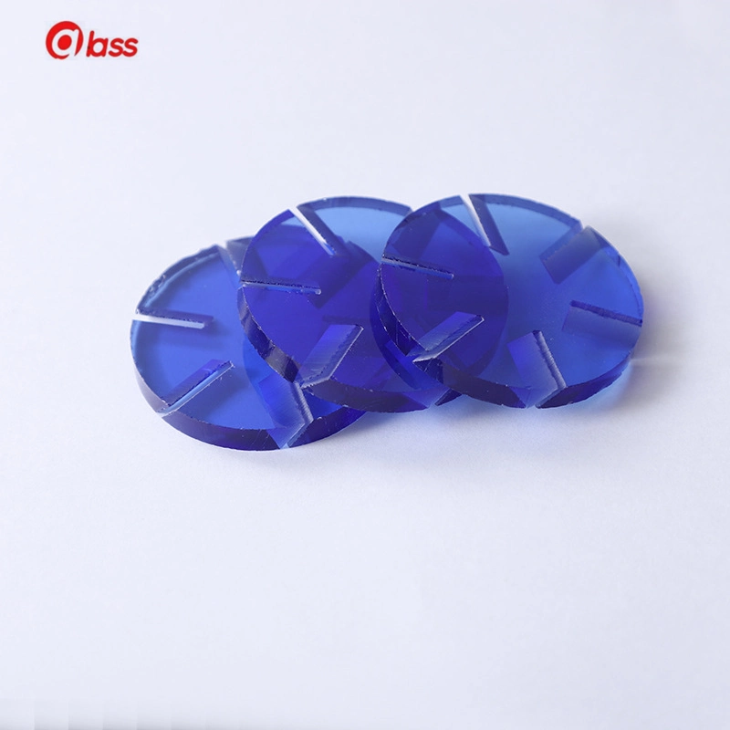 65 Slices 10mm Thick Blue Glass Mesh Smoking Pipe Accessories