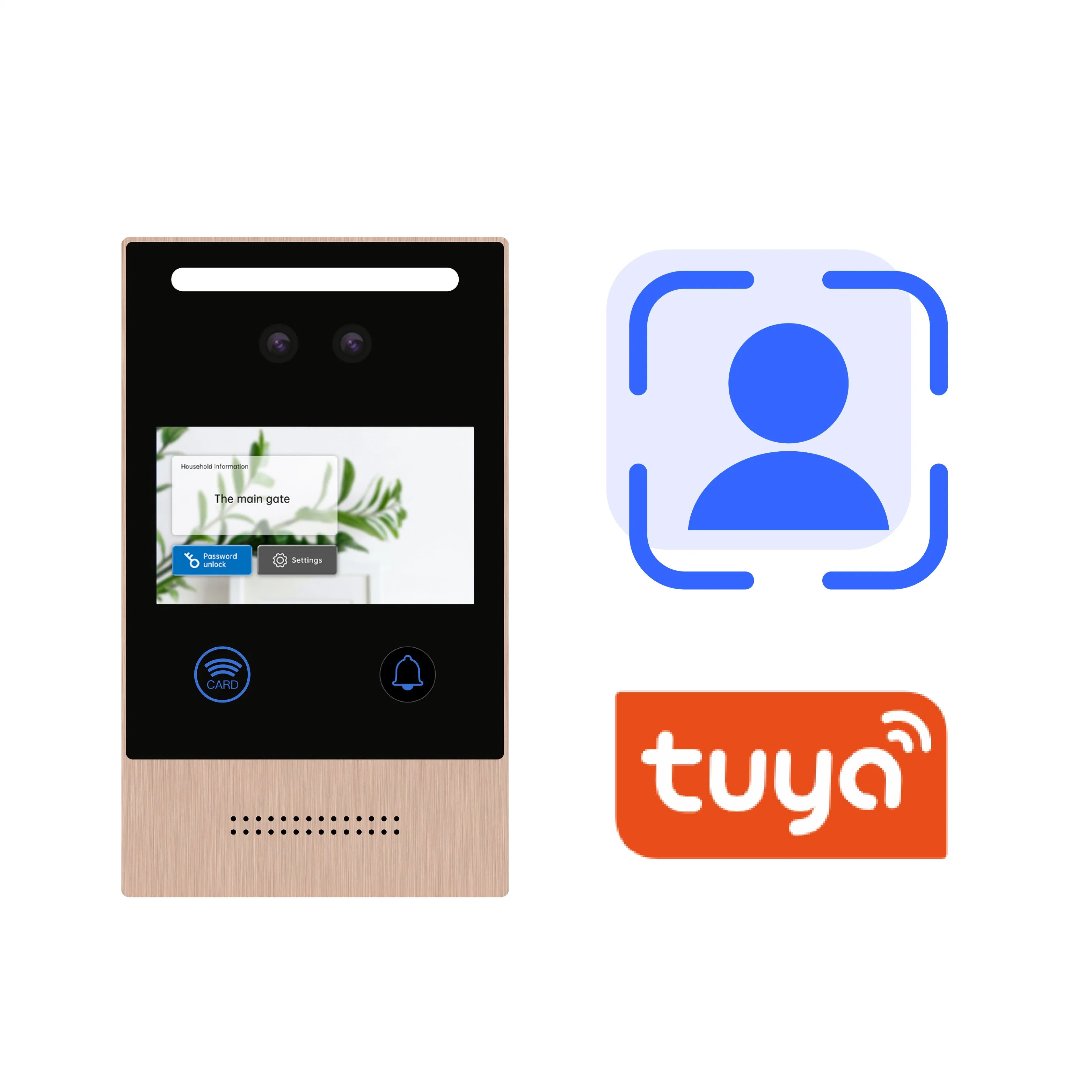 Smart Tuya WiFi del sistema de timbre Outdoorcamera Timbre Poe Control de acceso