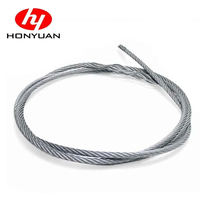 Electric Galvanized Steel Wire Rope 6X24+7FC Coil Packing Fiber Core